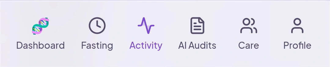 Age.I app screenshots activity menu