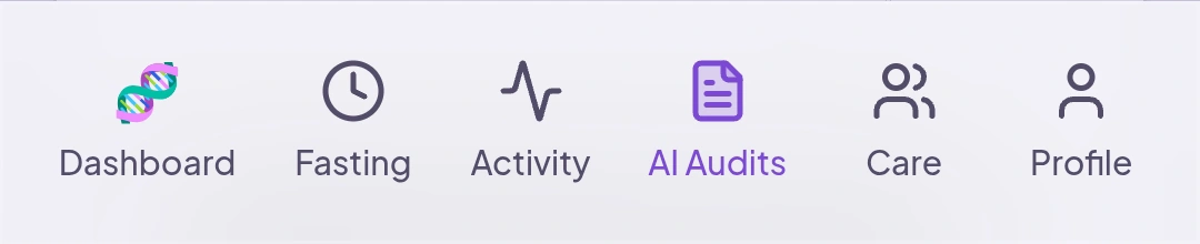 Age.I app screenshots audit menu